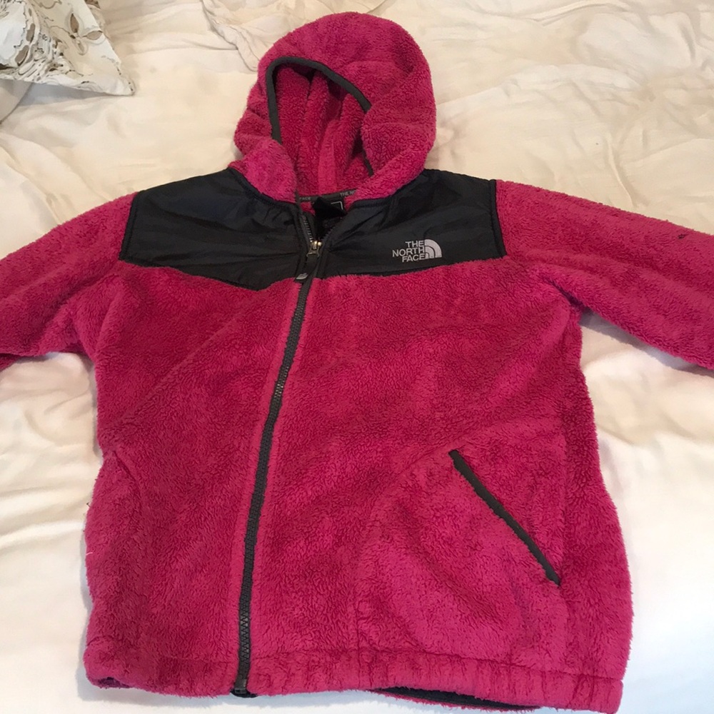 Hot pink North Face Fleece girls size XL 14-16